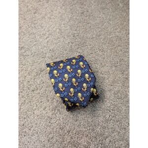 Tie Rack Looney Tunes Tweety Bird Silk Tie Navy Blue Made in Italy NWT 2000